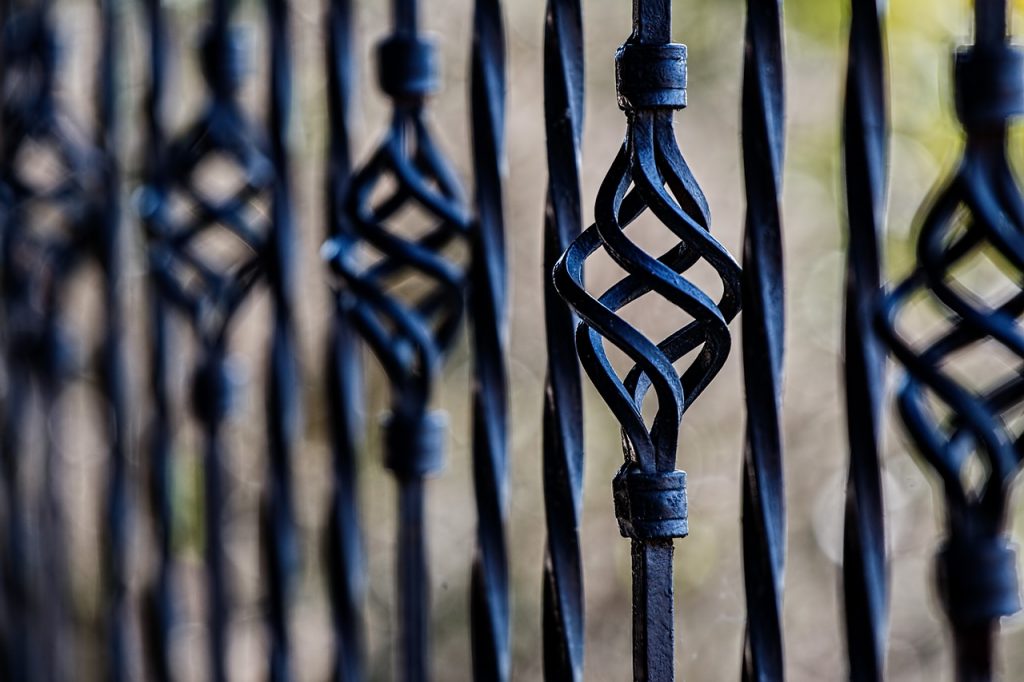 fence, railing, wrought iron